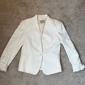 LOFT Textured Cream Blazer
